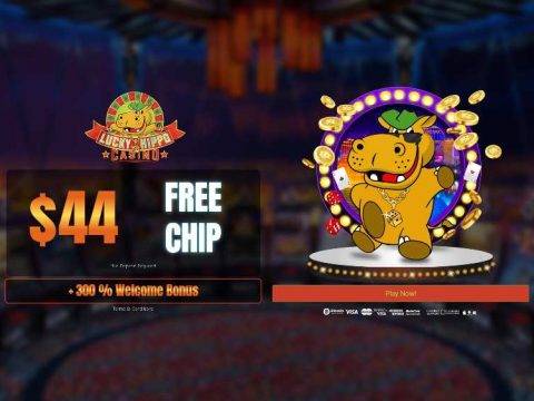 Lucky Hippo Casino Free Chip bonus code FPC44