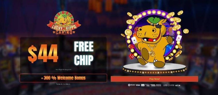 Lucky Hippo Casino Free Chip bonus code FPC44